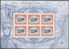 US 4806c Modern Imperf Souvenir Inverted Jenny S/S