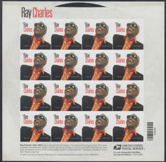 US 4807a Modern Imperf Ray Charles Sheet