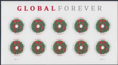 US 4814a Modern Imperf Wreath Global Forever Sheet