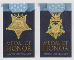 US 4822-23f Modern Imperf Medal Of Honor pr-2013 Pair