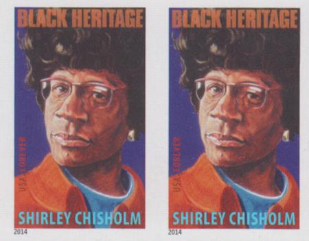 US 4856a Modern Imperf Shirley Chisholm Pair