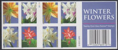 US 4862-65d Modern Imperf Xmas Flowers Booklet