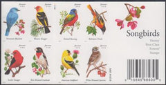 US 4882-91d Modern Imperf Songbirds(10) Booklet