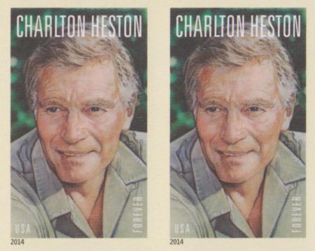 US 4892a Modern Imperf Charlton Heston Pair