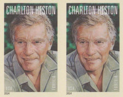 US 4892a Modern Imperf Charlton Heston Pair