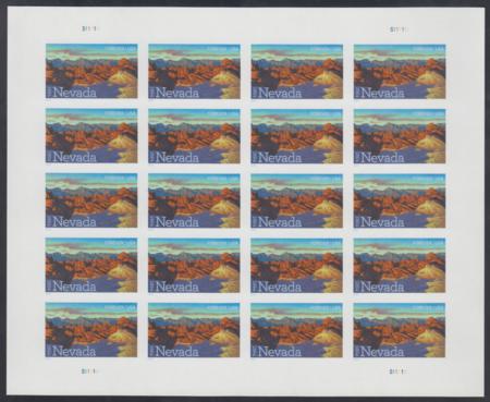 US 4907a Modern Imperf Nevada Sheet