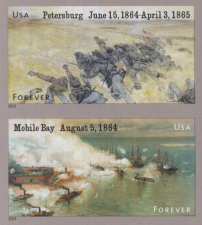US 4910-11b Modern Imperf Civil War Battles Pr Vertical Pair