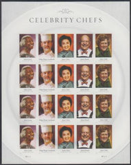 US 4922-26b Modern Imperf Celebrity Chefs H-Strip of 5 Sheet
