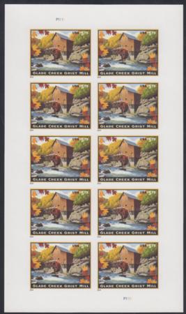 US 4927a Modern Imperf Glade Creek Grist Mill Sheet