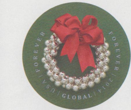 US 4936a Modern Imperf Silver Bells Wreath Single