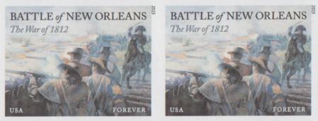 US 4952a Modern Imperf Battle Of New Orleans Pair