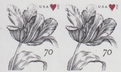 US 4960a Modern Imperf 70¢ Tulip Pair