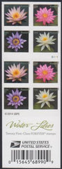 US 4964-7d Modern Imperf Water Lilies Booklet