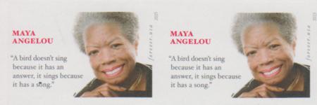 US 4979a Modern Imperf Maya Angelou Pair