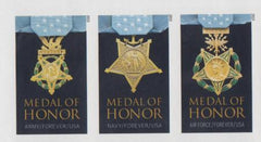 US 4988b Modern Imperf Medal Of Honor Strip Of 3
