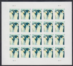 US 4989a Modern Imperf Emperor Penguins Sheet
