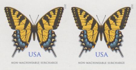 US 4999a Modern Imperf Tiger Swallowtail Pair