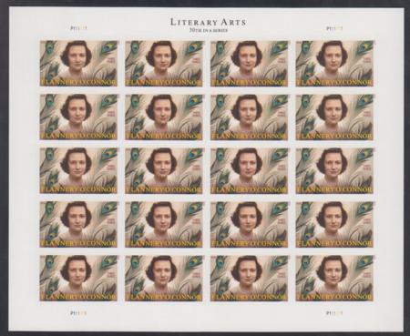 US 5003a Modern Imperf Flannery O'Connor Sheet