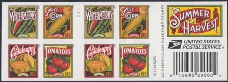 US 5004-7d Modern Imperf Summer Harvest Booklet