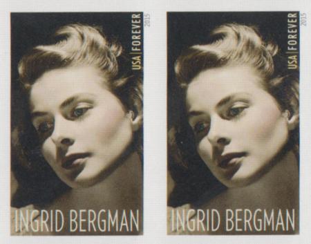 US 5012a Modern Imperf Ingrid Bergman Pair