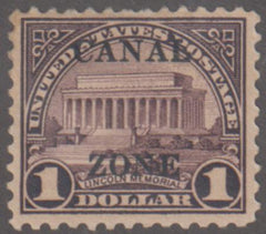 US Possessions - Canal Zone 95 Possessions F - VF Hinged cv $120