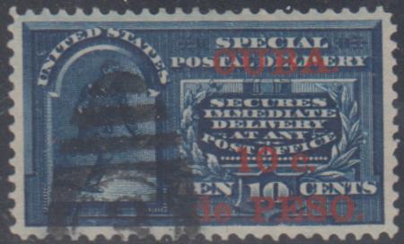 US Possessions - Cuba E1 VF - XF Used Fresh! cv $100