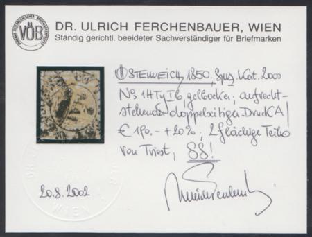 Austria 1a Used VF - Printed on Both Sides cv $120