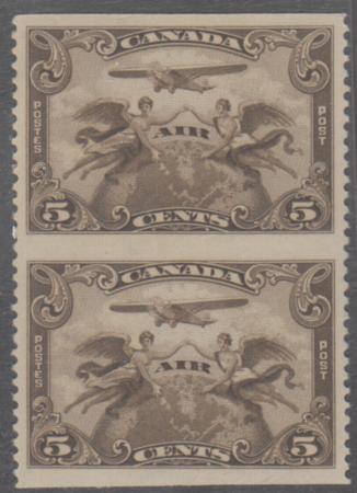 Canada C1c XF Mint LH Vertical Imperf Pair cv $225