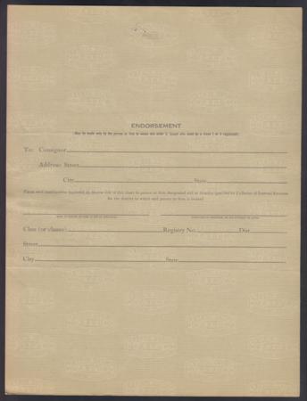 Opium & Coco Leaf 1940's US Treasury Order Form