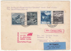 Liechtenstein 1930 Bremen Catapult Flight Cover to Bahamas