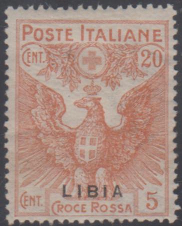 Libya B3 var. VF Mint LH Overprint at Bottom cv £40.00