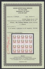 US 3274c Error VF Mint Full Imperf Pane of 20, No Die Cutting - Weiss Cert cv $1,000