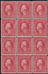 US 505 Washington / Franklin NH Error Block of 12 - Very Fresh cv $1,250