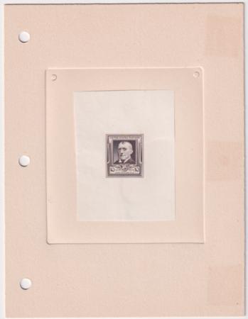 US868P1 10c James W. Riley Large Die Proof in Brown on India