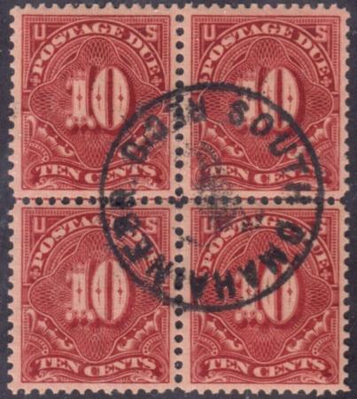 US J42 Postage Dues VF - XF Used Full NH Gum, Pristine, S. Omaha NE CDS cv $47.50