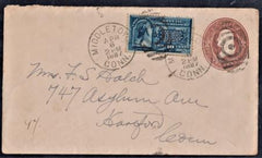 US E1 1887 on U288 F - VF Clean, Fresh Cover cv $375