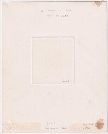 US 262P1 Large Die Proof, Pencil Signed
