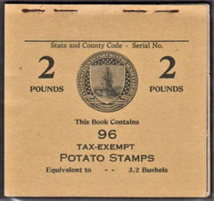 US RI14 Revenue Potato Tax Ave - VF Unused NH Fresh Unexploded Booklet cv $100