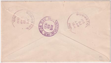 US Indiana, Boggstown 566, U429  Fancy Cancel Cover Star and Moon