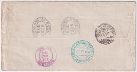 US 1933 Balbo Chicago to Rome Return Flight with 238, 240, 243 Columbus Stamps
