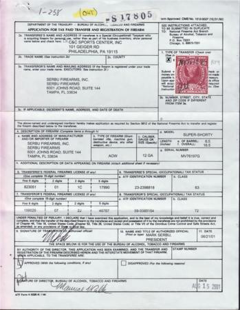 US RY9 Revenue F - VF on VF Document - Beautiful cv $200