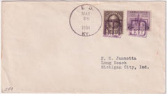 US Kentucky, Ed 551, 729  Fancy Cancel Cover, Ed in Box