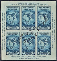 US 735 S/S Autographed by Richard E. Byrd