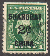 US Shanghai Overprint K1 F-VF Used SE Top