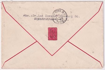 Germany 1929 1st Round the World Flight to NJ then Forwarded back to Germany by Ship