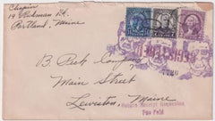 US Maine, Portland Fancy Cancel Cover, Man