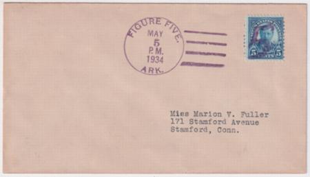 US Arkansas, Figure Five 637 Fancy Cancel Cover, Solid Numeral 5