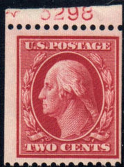 US 349 Washington / Franklin Mint LH Plate # Single from Under Paste-Up