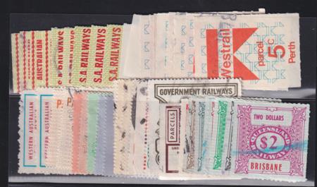 Australia Nice Collection of 50 Different Railway Stamps