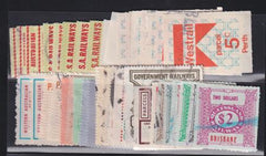 Australia Nice Collection of 50 Different Railway Stamps